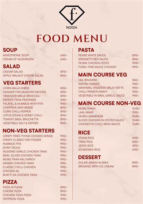 f bar and lounge noida menu|F Bar & Lounge Noida.